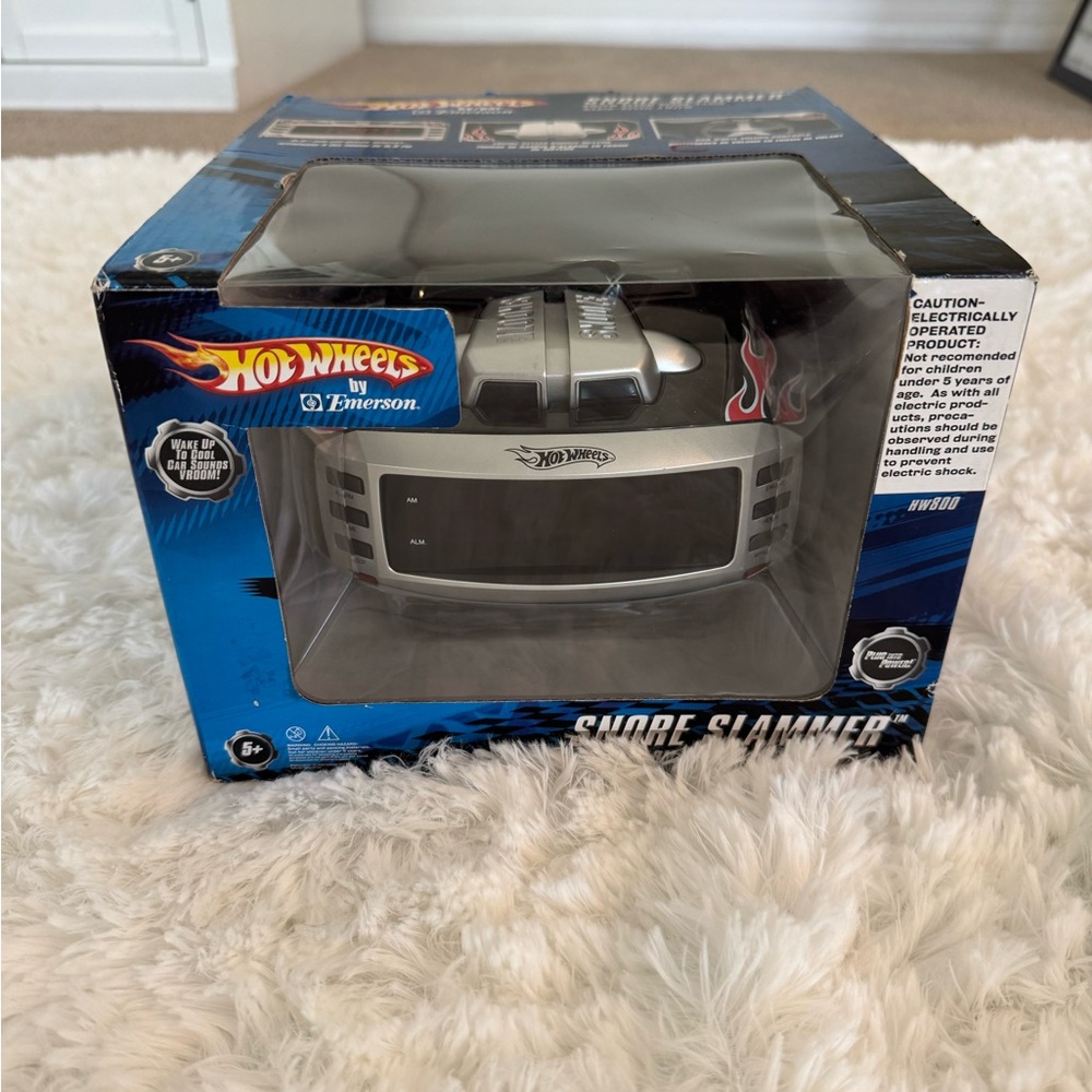 NIB Hot Wheels Snore Slammer Radio 🚗💥 Rare Mattel Collectible Alarm Clock Radio